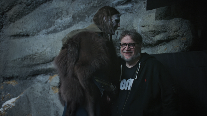 The Creature and The Director. Guillermo del Toro's FRANKENSTEIN, starring Jacob Elordi, is now on Netflix!