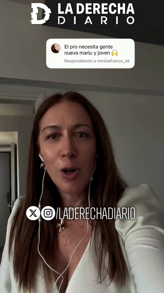 🇦🇷 | Lamentablemente gagá: María Eugenia Vidal publicó un video en TikTok respondiendo a una señora que le dijo que "el PRO necesita gente nueva y joven". "Sí, pero definamos joven: La gente puede vivir hasta más de 90 años. Renovación sí, no necesariamente joven".