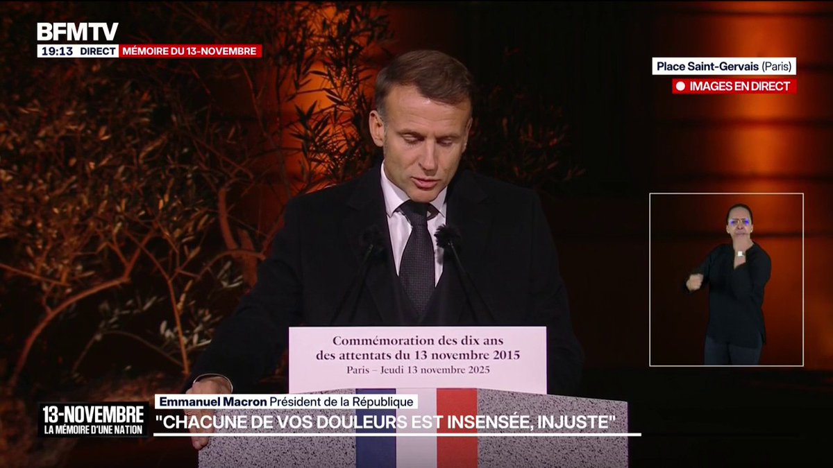 13-Novembre: "Ceux qui haïssent ne crieront jamais plus fort que ceux qui aiment", affirme Emmanuel Macron