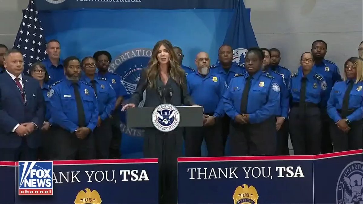 BREAKING: Sec. Kristi Noem rewards TSA agents who went above and beyond during the nation’s longest government shutdown with $10,000 bonuses.