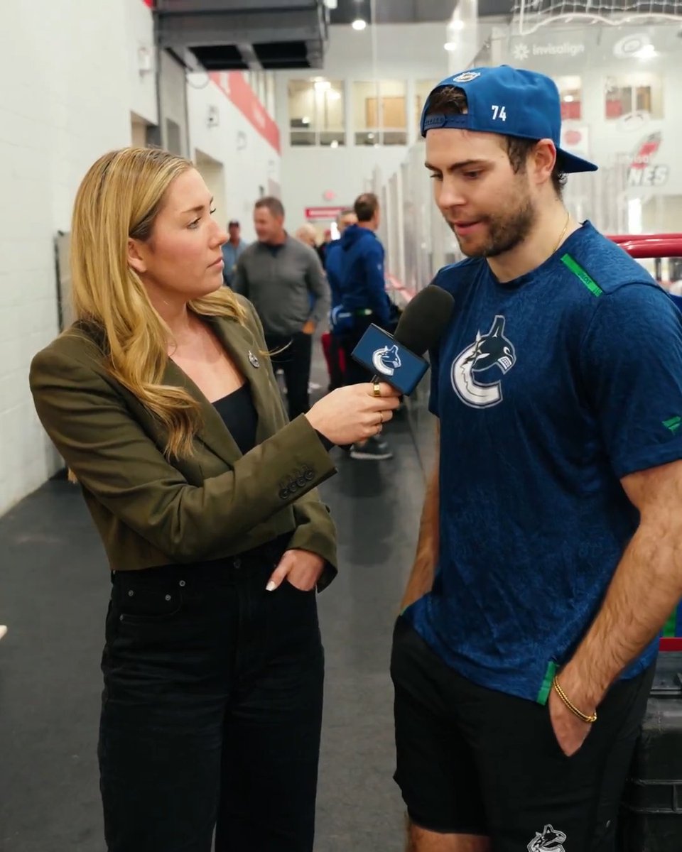 “It’s nice to see the puck go in the net. We need more of it. I want to keep it rolling.” Rinkside Reporter Olivia McDonald chats 1-on-1 with Jake DeBrusk following Thursday's practice in Carolina.