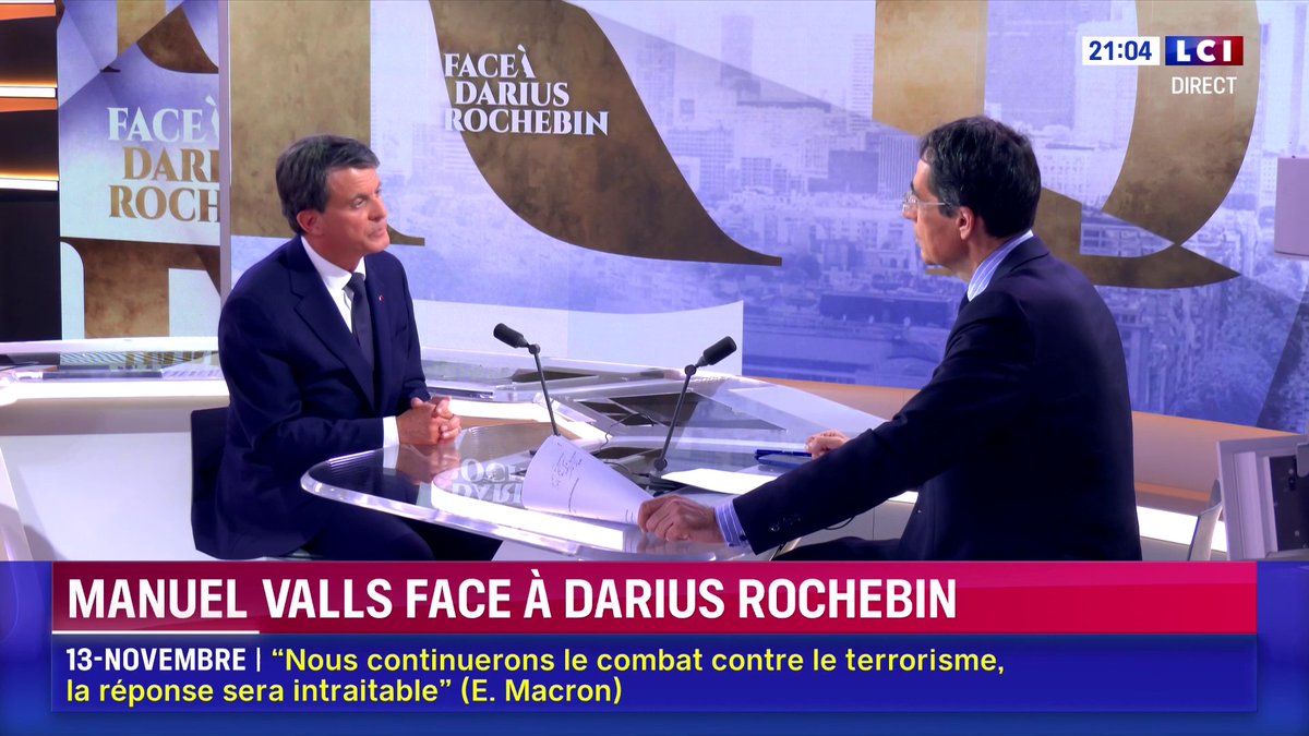 "Emmanuel Macron et Sébastien Lecornu ont considéré que je ne devais pas poursuivre ma mission (...) Peut-être qu'on n'a pas apprécié les propos que j'ai tenus en conseil des ministres (...) sur les conditions pour reconnaître l'État de Palestine", Manuel Valls ▶️ Darius Rochebin