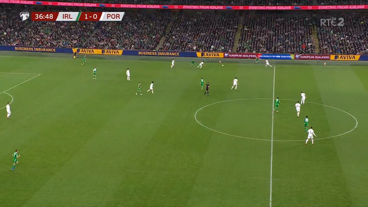 Chiedozie Ogbene's effort that was so close to finding the back of the net! 🇮🇪 1-0 🇵🇹