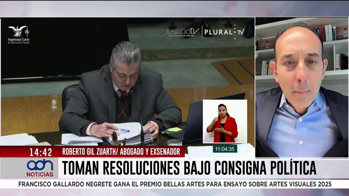 ⚫ ⚖ "Querían una SCJN que siempre le diera la razón a la autoridad. Recordemos que la reforma judicial fue planteada por un coraje de AMLO", afirma Roberto Gil Zuarth (Roberto Gil Zuarth) en este día negro para la justicia Sigue Carlos Mota en #EsNegocio 💰|