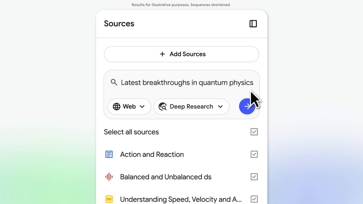 The moment you've ACTUALLY been waiting for... Introducing Deep Research! Rolling out now, Deep Research browses hundreds of sites to craft an organized report AND gives you an annotated list of sources for deeper exploration, all of which you can add directly to your notebook.