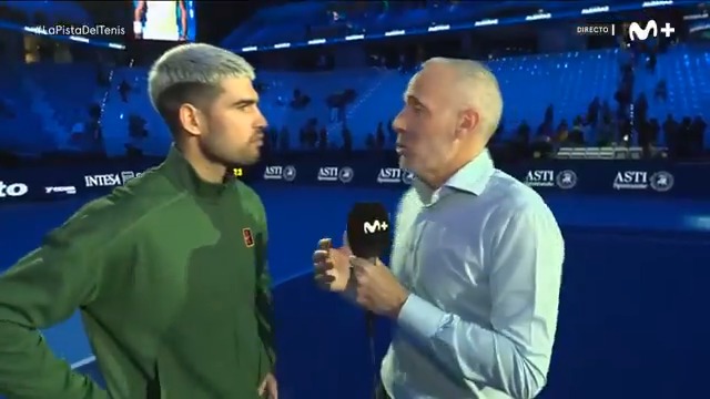 "Me haría mucha ilusión ganar las #NittoATPFinals y entrar en la lista como tú, Alex Corretja ☺️". 🥇 Habla Carlos Alcaraz, EL NÚMERO 1. #NittoATPFinals #LaPistaDelTenis
