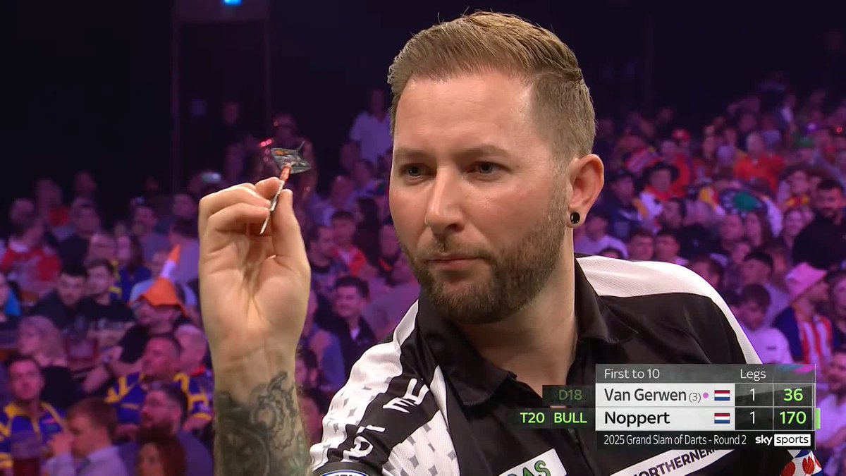 NOPPERT HITS A BIG FISH AS WELL! 🎣 It's raining fish! Danny Noppert hits a 170 checkout of his own to follow Van Gerwen's and take the lead! 📺 #GSOD | R2