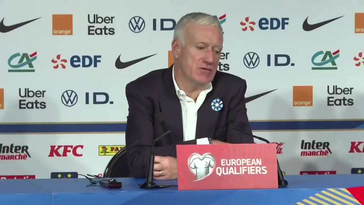 💬 Didier Deschamps annonce deux absents pour le déplacement en Azerbaïdjan : « Camavinga repartira vendredi. (...) Manu Koné ne viendra pas non plus, à moins qu'il ne veuille venir. » #lequipeFOOT