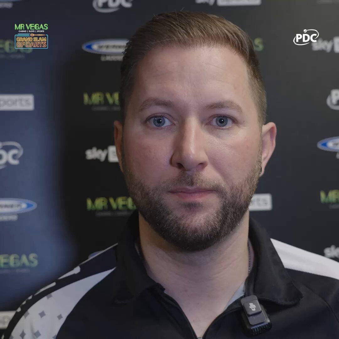 🗣️ "It wasn't easy to get over the line!" Danny Noppert talks following a 10-6 victory over compatriot Michael van Gerwen in the Last 16 of the Grand Slam of Darts. #GSOD | Dannynoppert