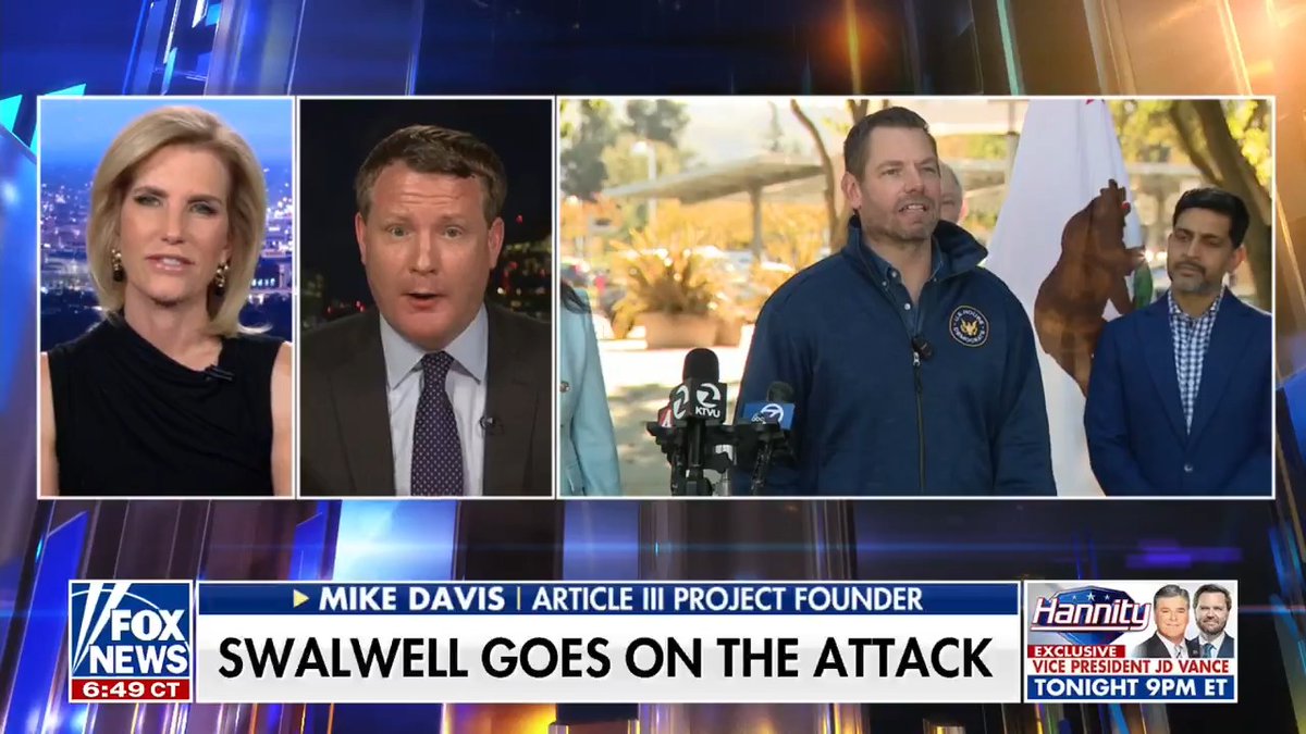 🚨 YOU CAN’T THREATEN YOUR WAY OUT OF THIS 🚨 MIKE DAVIS: “Threatening investigators is obstruction of justice. If Rep. Eric Swalwell committed mortgage fraud, he will be indicted — his own words: ‘no one is above the law.’”