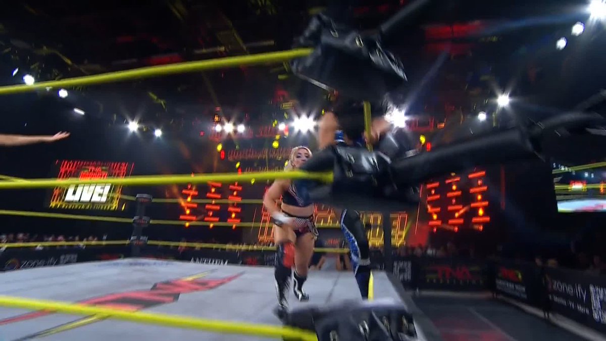 .Dani Luna just folded Indi Wrestling in half with that Clothesline! WATCH #TNAiMPACT LIVE on TNA+: