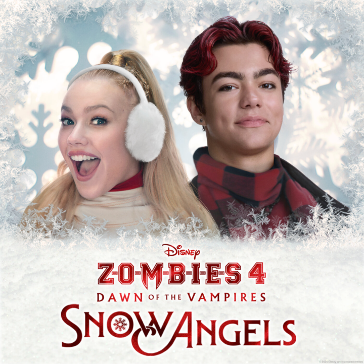 shimmering and twirling into the holiday spirit ❄️✨ Listen to #ZOMBIES4: Dawn of the Vampires "Snow Angels" now!