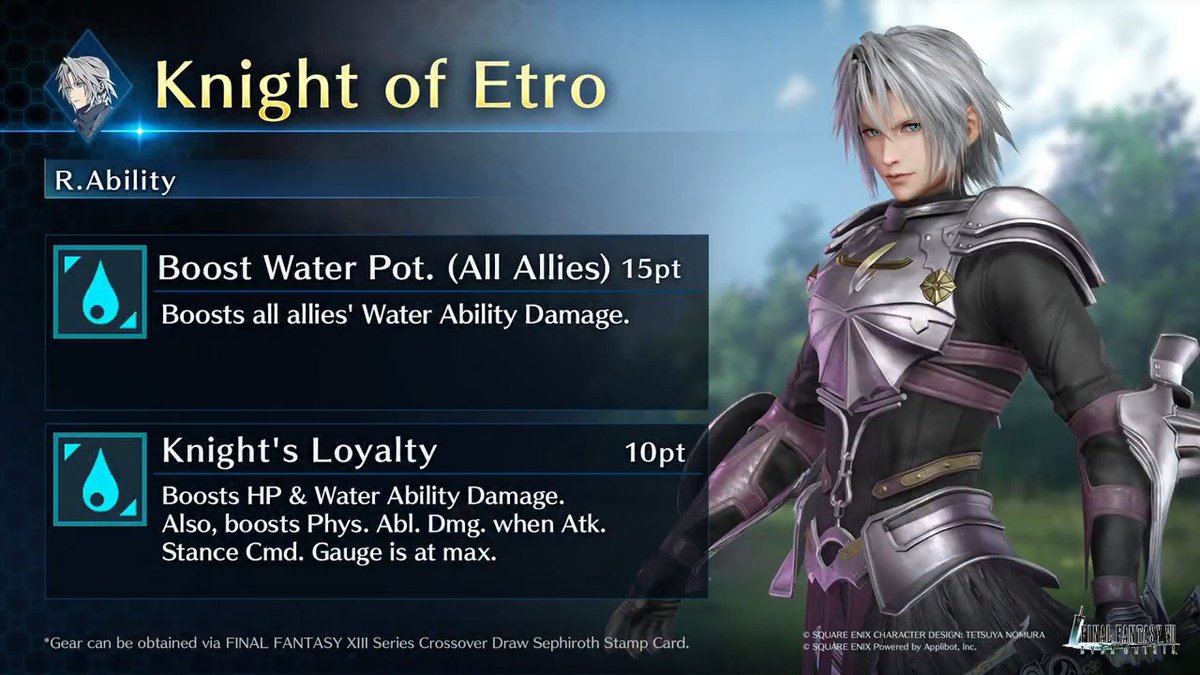 Check out Sephiroth's Knight of Etro! Get this Sephiroth-Exclusive Gear from FINAL FANTASY XIII Series Crossover Draw Sephiroth on the Stamp Card! #FF7EC #FF7EverCrisis #FF7