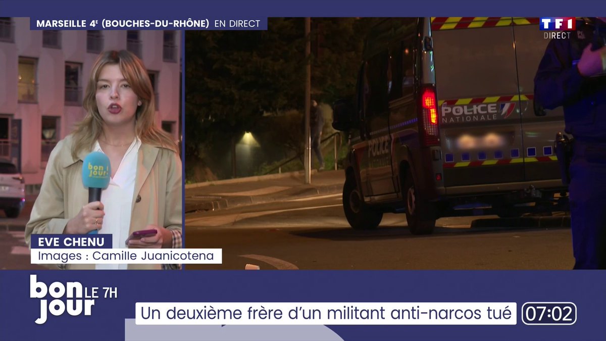 🔴 Un jeune de 20 ans, petit-frère du militant écologiste Amine Kessaci engagé dans la lutte contre le nacrotrafic, a été tué par balle hier à Marseille. Il avait déjà perdu son grand-frère, tué par balle en 2020. 📺 Le journal de Anne-Chloé BOTTET dans #BonjourLaMatinaleTF1 ⤵