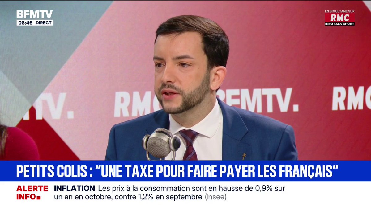 "Nous sommes contre la taxe sur les petits colis" Jean-Philippe Tanguy (RN) estime que cette taxe va pénaliser les Français