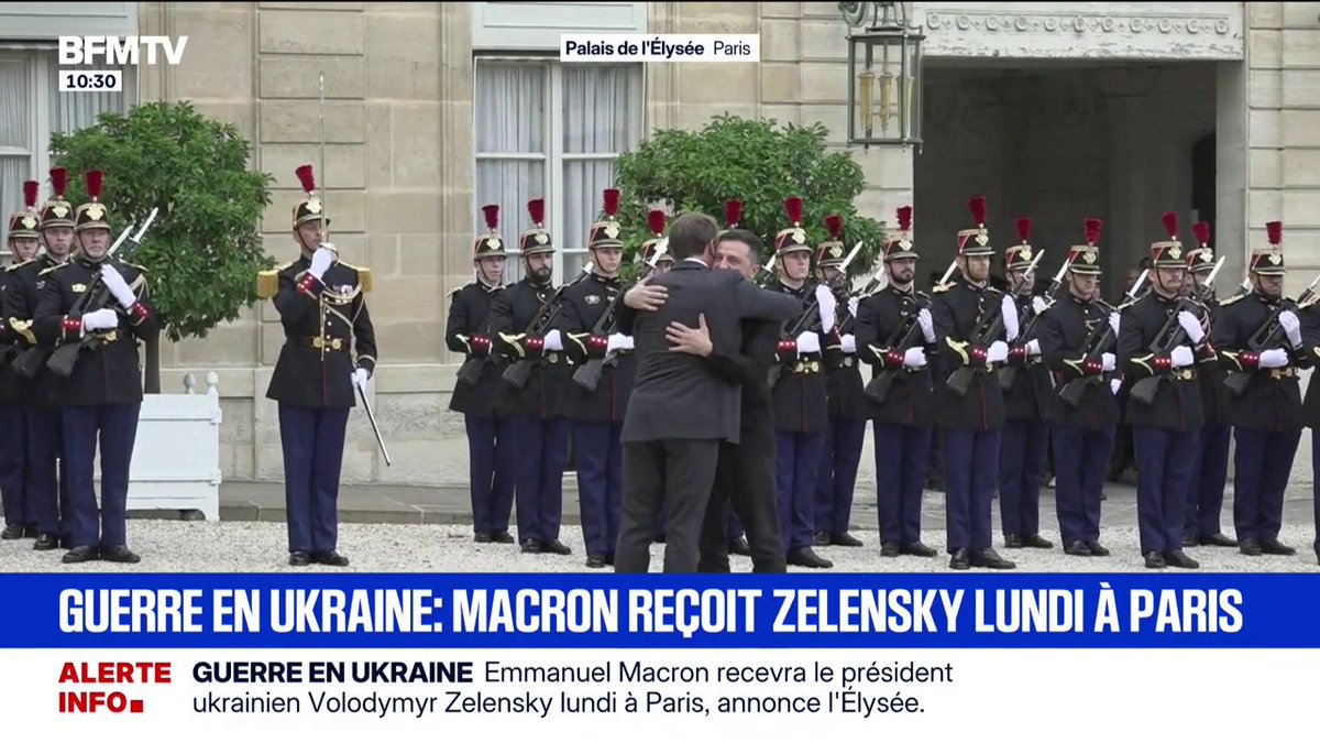 Macron will receive Zelensky on Monday in Paris.