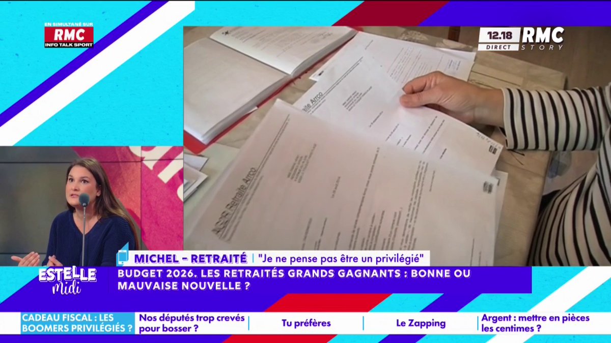 💶 Budget 2026 🎙️ Juliette Briens : "Les retraités sont absolument immunisés par la folie fiscale de ce pays ! On ne peut pas accepter que les non-actifs gagnent en moyenne plus que les actifs..." 📞 Michel : "Les vrais problèmes, ce ne sont pas les retraités !" #EstelleMidi