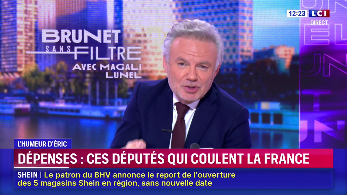 🔴 Dépenses : ces députés qui coulent la France ▶️ L’édito Eric Brunet dans « Brunet sans filtre », du lundi au vendredi de 12h à 15h sur LCI
