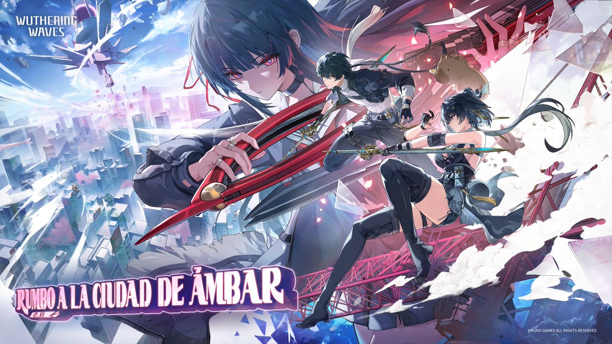 Tráiler oficial de la versión 2.8 de Wuthering Waves | Rumbo a la ciudad de ámbar No me importa lo impenetrable que sea la Torre. ¡Me abriré paso a tijeretazos! ¡Wuthering Waves Versión 2.8 «Rumbo a la ciudad de ámbar» se lanzará el 20 de noviembre! #WutheringWaves