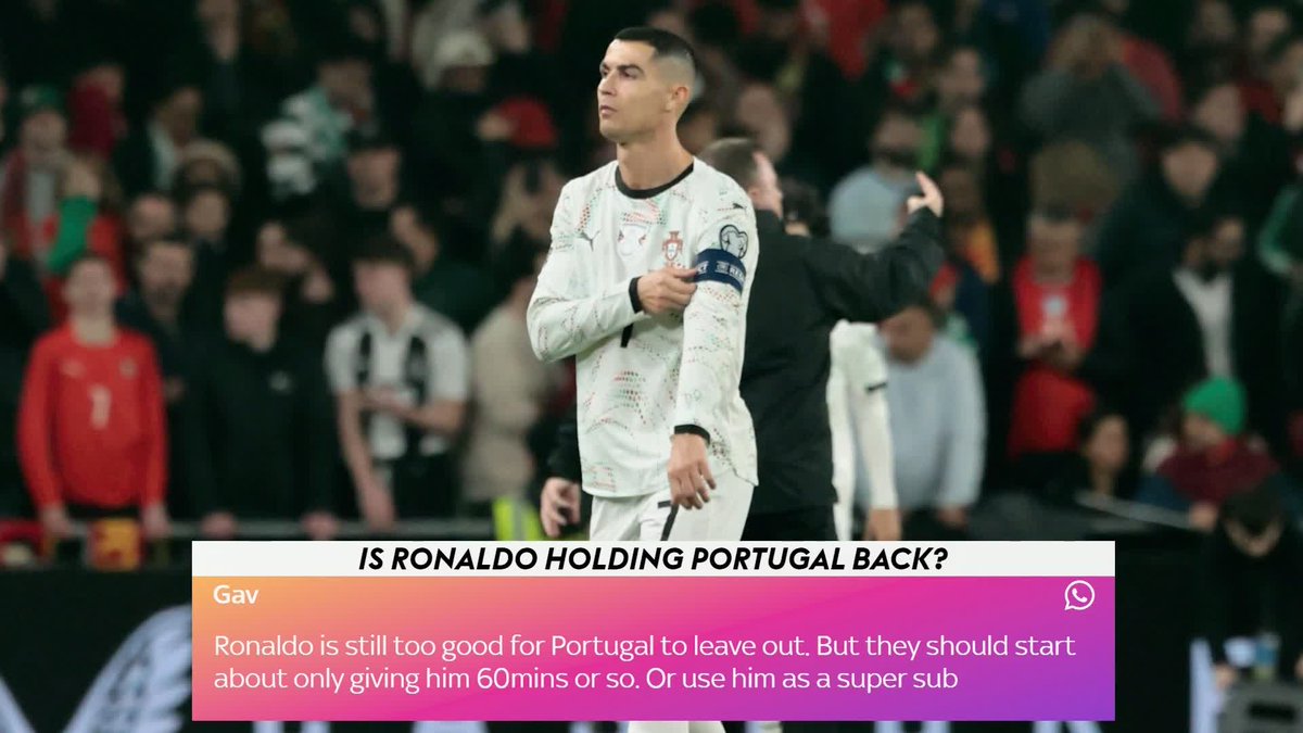 "I can't get my head around the fact some people say let's go through a qualification phase" 💬 Lianne Sanderson looks at the situation of Cristiano Ronaldo at Portugal after his red card against Ireland, where Ronaldo could miss the start of the World Cup 🇵🇹