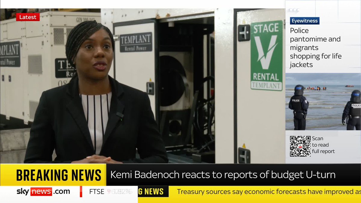 BREAKING: Kemi Badenoch calls Labour a "government in chaos" in reaction to reports of the budget U-turn 📺 Sky 501, Virgin 602, Freeview 233 and YouTube