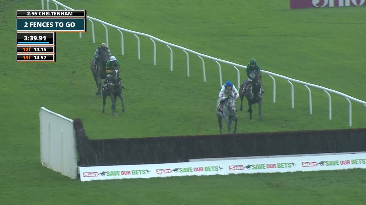 JONBON beat at Cheltenham again! 😳 L’EAU DU SUD wins the G2 Sholer Chase in a canter for the Skelton team at Cheltenham.