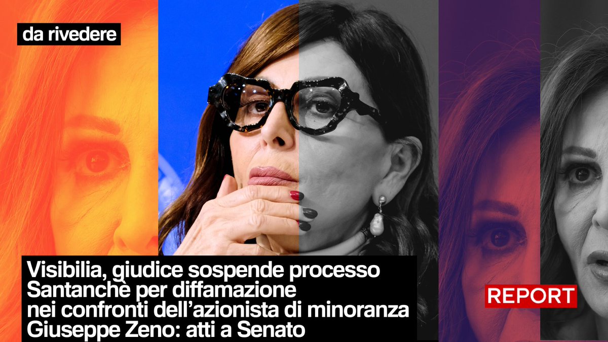 Il giudice monocratico di Roma ha sospeso il processo a carico della ministra del Turismo, che la vede imputata di diffamazione ai danni di Giuseppe Zeno, un azionista di minoranza della società Visibilia Editore Spa. Rivedi "Che Visibilia!":