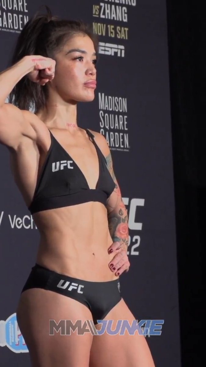 Tracy Cortez was last on the card to weigh in but hit the mark for her #UFC322 rematch vs. Erin Blanchfield.