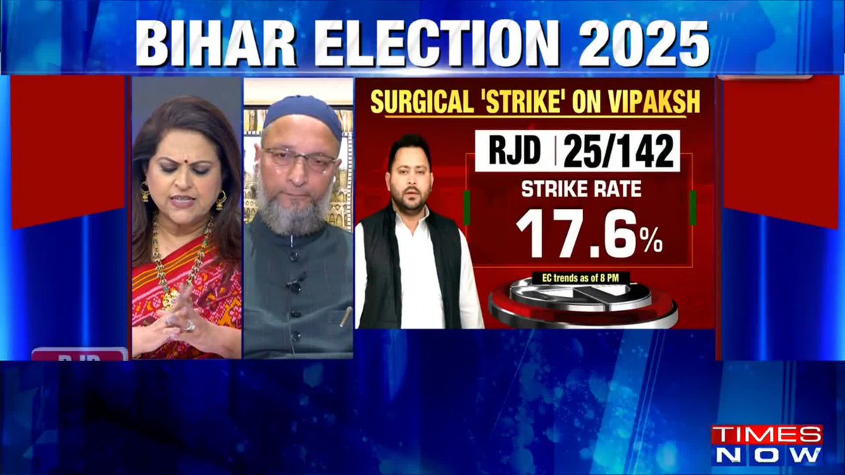 Asaduddin Owaisi #Exclusive Give Muslims their political due. Muslims are not for 'use and throw'...: AIMIM Chief Asaduddin Owaisi in conversation with @NavikaKumar, lambasts Tejashwi Yadav and Akhilesh Yadav #BiharElectionResult #Nov14WithTimesNow