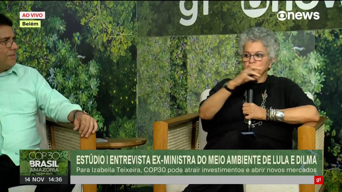 Para a ex-ministra do Meio Ambiente Izabella Teixeira, a COP30 já pode ser considerada um sucesso do ponto de vista político internacional. #Estúdioi