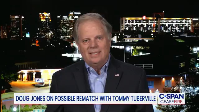 Former Senator Doug Jones (D-AL) to Dasha Burns on possible run for governor: "Just stay tuned. We are looking at so many things...all the possibilities."