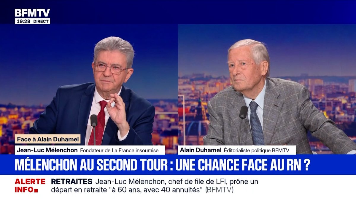 Nous sommes dans une crise de régime, une crise économique, une crise morale et une crise internationale. Les Français sentent que l’Histoire vacille entre deux options. Le repli sur soi de l'extrême droite, ou la Nouvelle France, unie sur cet espoir de s'en sortir ensemble.