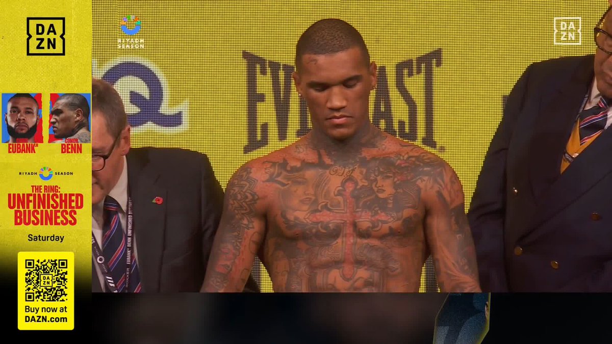 Confirmed Main Event Weights ⚖️ ⚖️ Chris Eubank Jr - 159.1lbs ⚖️ Conor Nigel Benn - 159.3lbs #EubankBenn2 | DAZN Boxing
