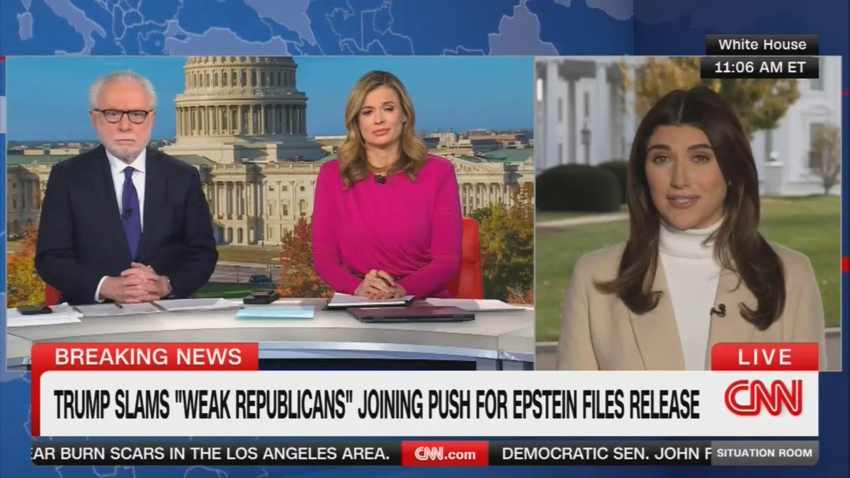 Reporter: Trump doesn't have any public events today. We have seen him twice since these emails reopened this entire Epstein saga for the White House. Both of those times, in a very uncharacteristic move, Trump did not answer questions.