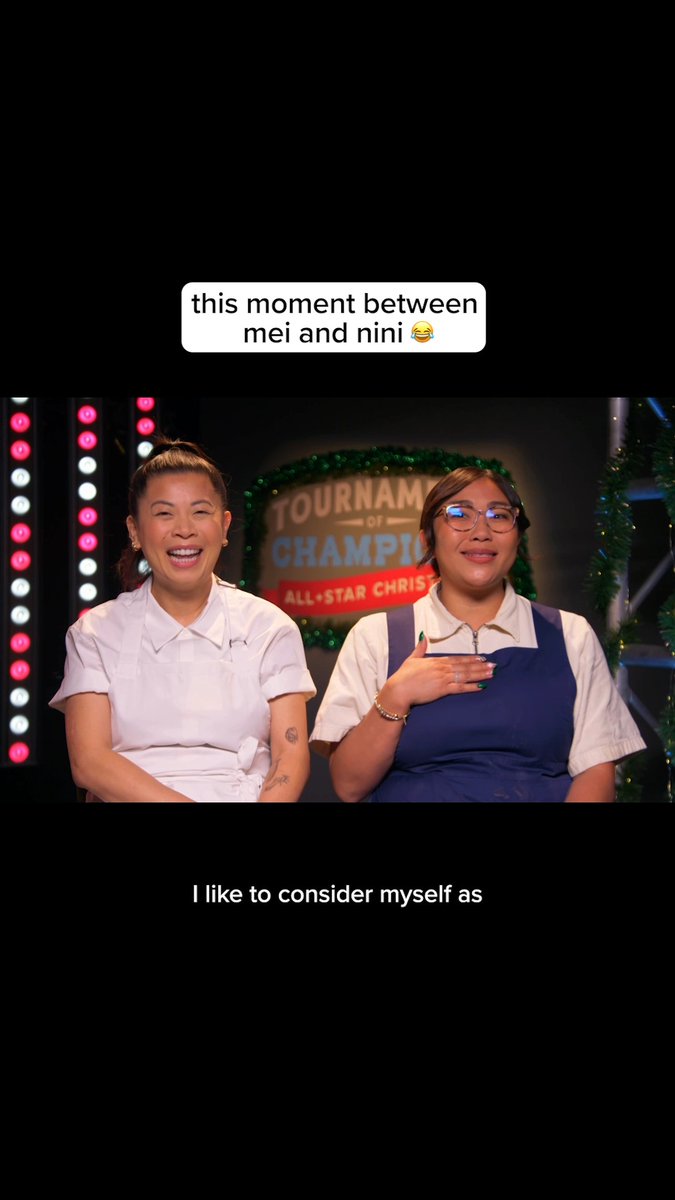 The dynamic between Mei Lin and Nini Nguyen is too good. Watch a new episode of #TournamentOfChampions: All-Star Christmas Wednesday at 8|7c.