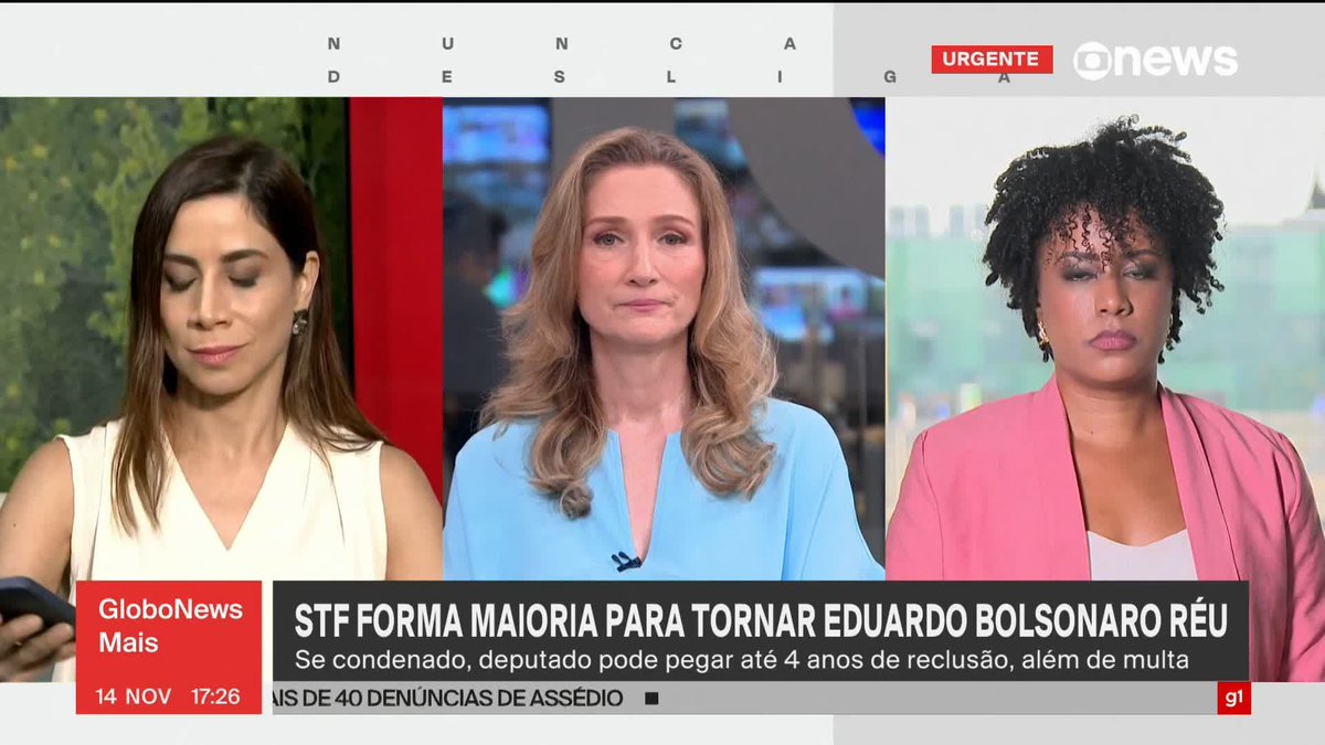 Ana: Eduardo Bolsonaro tenta não se defender para criar narrativa de que ação contra ele é fruto de perseguição política. Não, não é perseguição não? E da nora do Lula que vocês não falam nada. Boca de aluguel!
