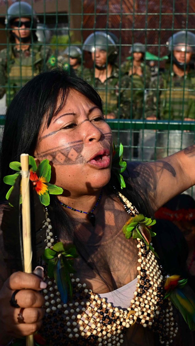 Indigenous protesters blocked the entrance to the COP30 climate summit in Brazil, demanding to negotiate with President Lula. They say they feel excluded from COP, because many don't have passports and don't speak English.