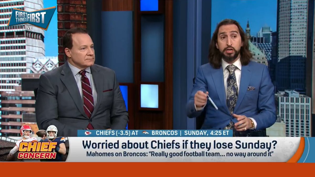 “There is no chance they lose this football game.” nick wright isn’t guaranteeing a blow-out, but he’s confident his Chiefs will beat the Broncos off a bye: