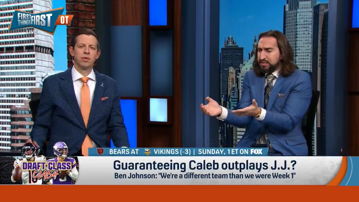 .Chris Broussard and Wildes tried to teach Danny Parkins how to properly guarantee Caleb Williams outplays J.J. McCarthy 🤣 “Caleb Williams will outplay J.J. McCarthy, and the Bears probably will beat the Vikings.” 😭😭