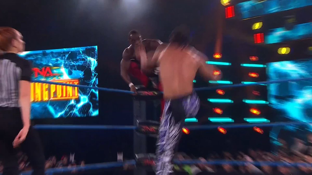 THIS is the X Division. LEON SLATER connects with a Styles Clash! WATCH #TNATurningPoint on TNA+: Get 1 month FREE with code TURNINGPOINT2