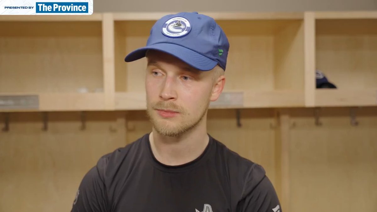 “I like our compete… I think overall our game is good but some small details we can work on.” 🗣️ Elias Pettersson meets with the media following tonight's overtime game in Carolina. #Canucks | The Province