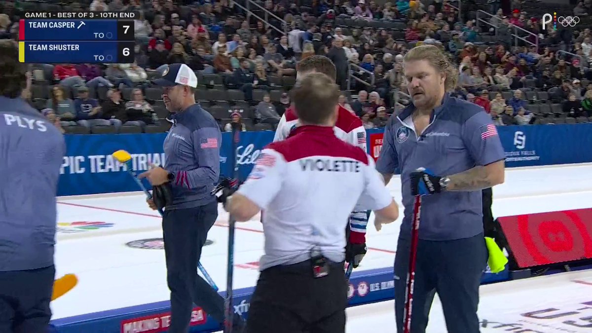 Team Casper UPSETS the veteran Team Shuster at the U.S. Olympic Curling Team Trials in a back-and-forth game 1 that came down to the final stone. 🚨