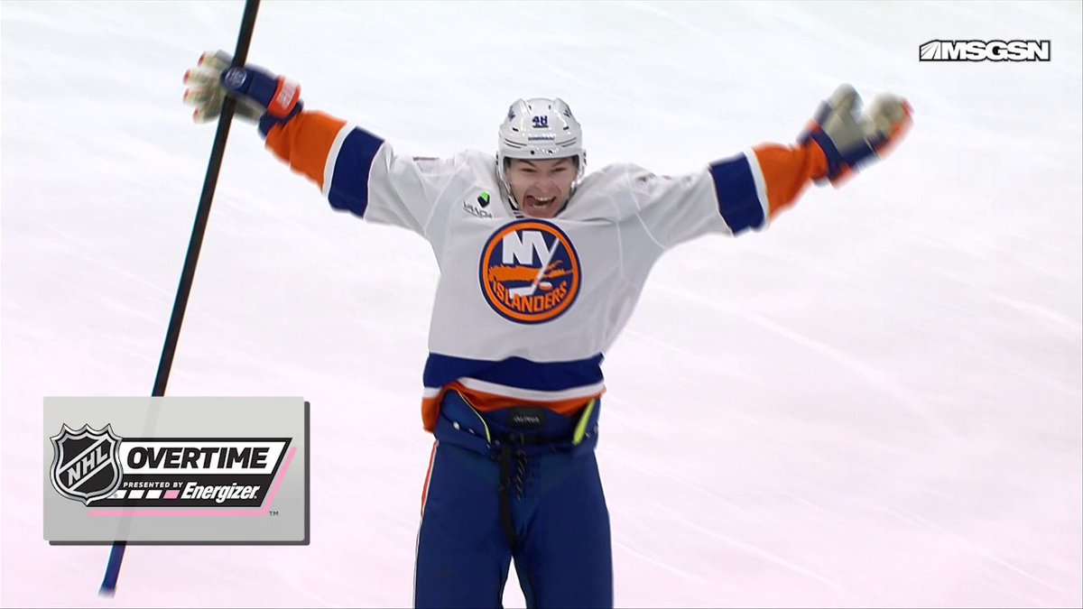 MATTHEW SCHAEFER HAS SCORED HIS FIRST OT GOAL!! 😱 The New York Islanders have won three straight games in Energizer overtime!