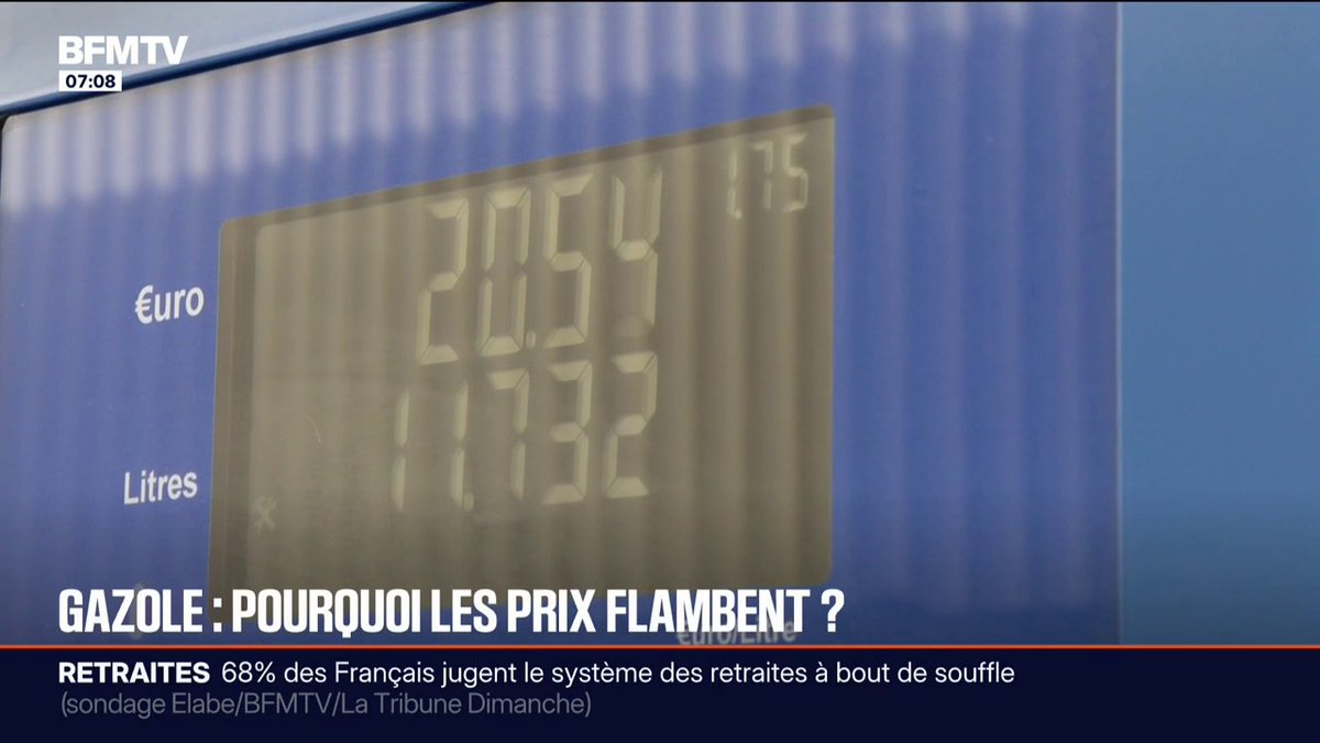 Sanctions contre la Russie, approche de l'hiver... Pourquoi les prix du gazole flambent