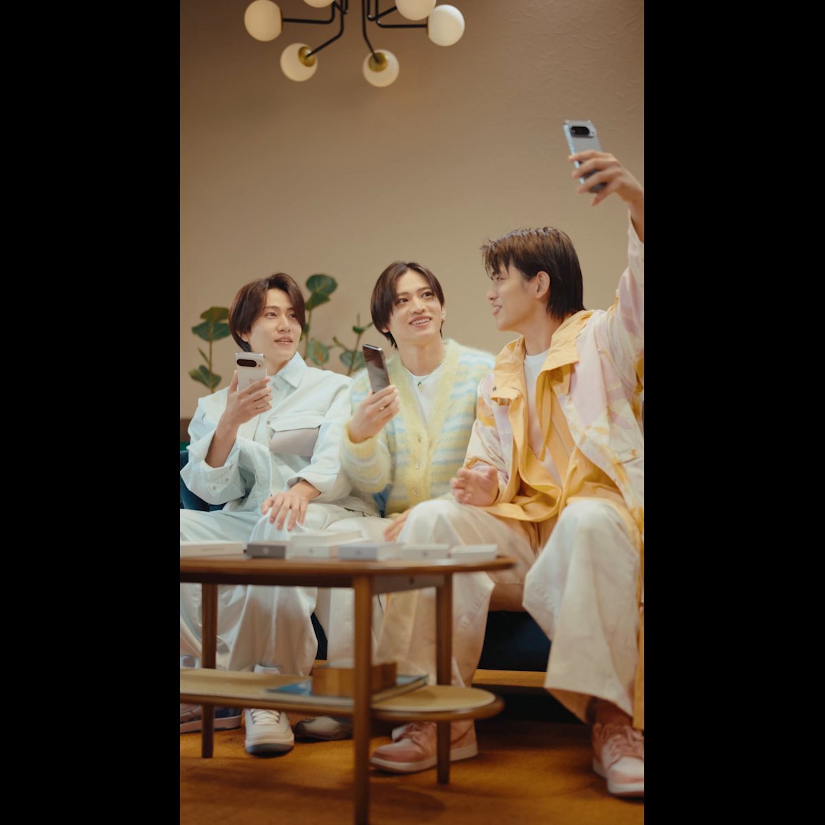橋本将生さん、猪俣周杜さん、篠塚大輝さん、 Google Pixel 開封の瞬間です🎉 #MasakiとShutoとShinoとGooglePixel