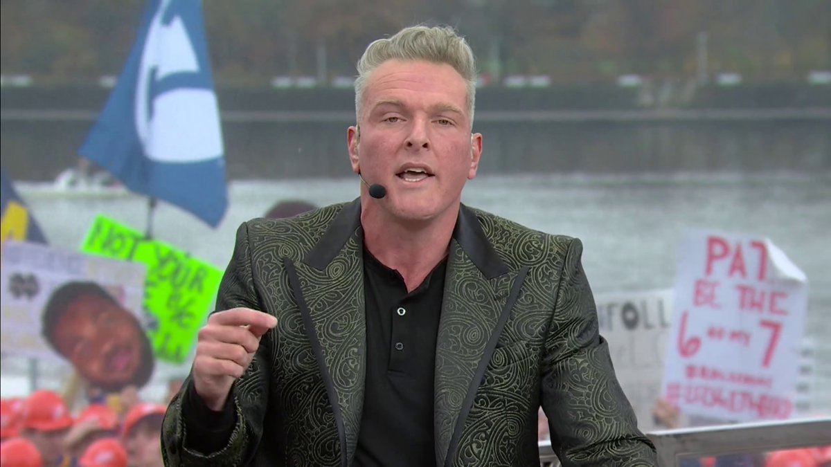 .Pat McAfee is fired up to be back home in Pittsburgh with the GameDay crew 🔥