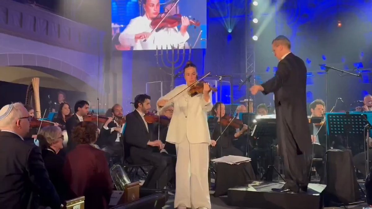 Former hostage Agam Berger played “Hatikvah” in Berlin. Jews gathered to sing Hatikvah after the Nazis' Bergen-Belsen camp was liberated in 1945. Today, Agam played it after surviving 482 days in Hamas captivity. Our hope is not yet lost. This is the sound of Jewish resilience.