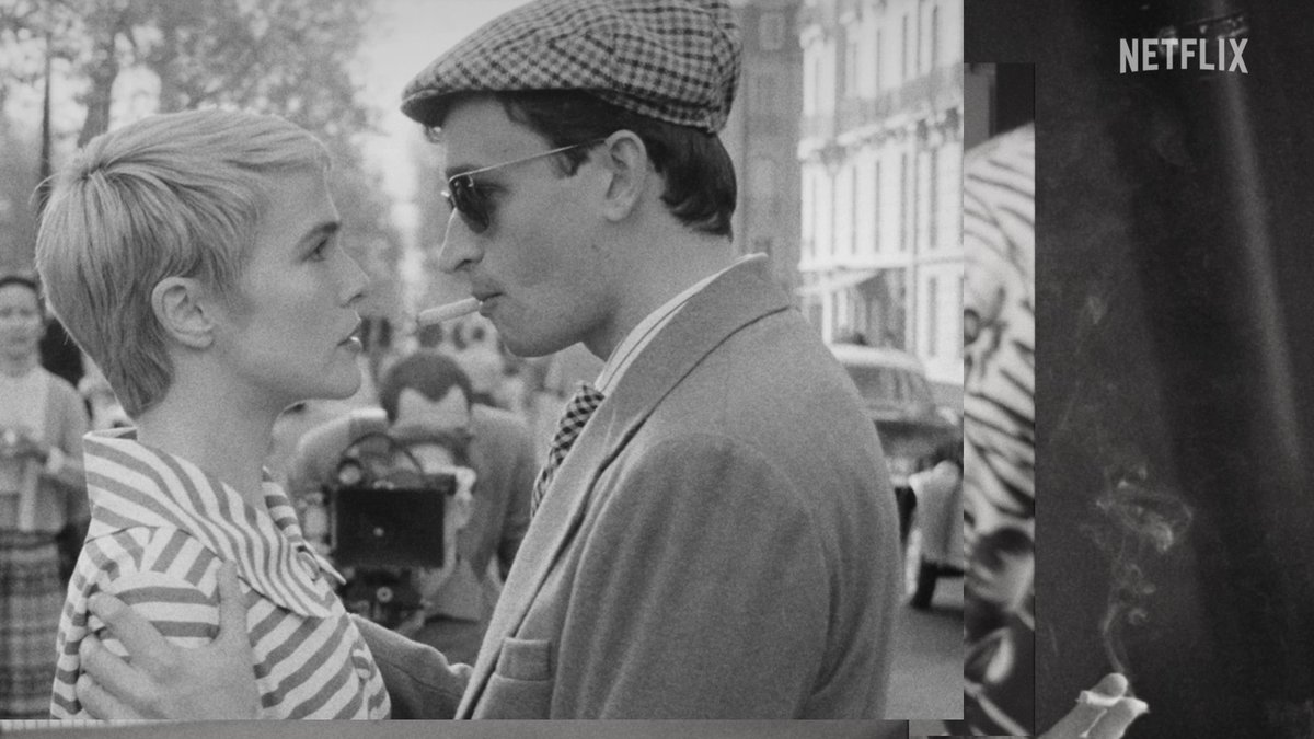 Guillaume Marbeck as Jean-Luc Godard Zoey Deutch as Jean Seberg Aubry Dullin as Jean-Paul Belmondo Richard Linklater's NOUVELLE VAGUE is now playing on Netflix in the US.