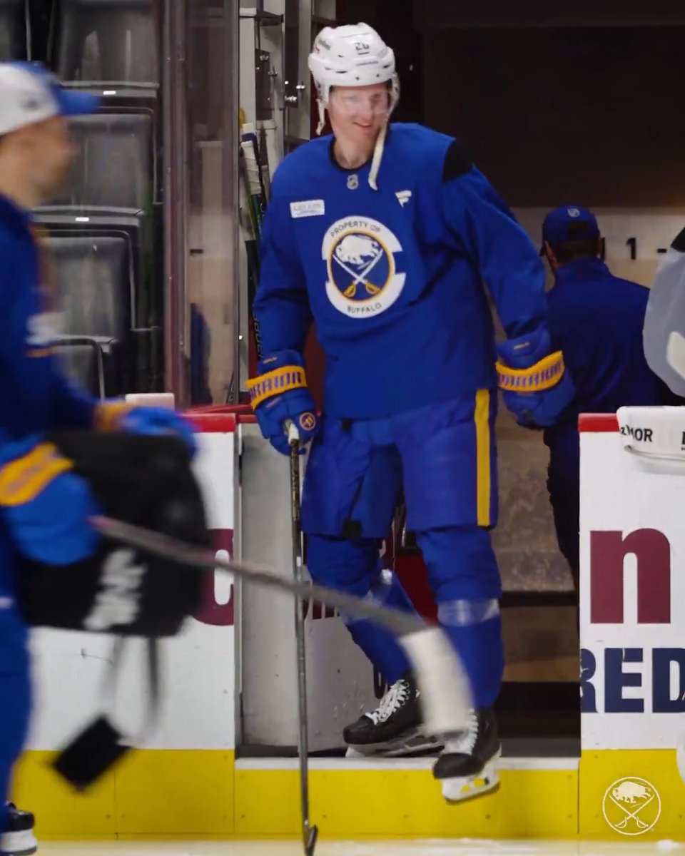 Welcome back, Captain ⚔️ Rasmus Dahlin is back with the team in Detroit. #LetsGoBuffalo