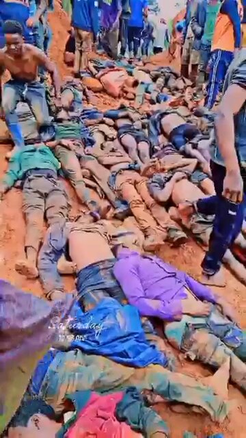 🔴#RDC #Lualaba Éboulement monstre dans une carrière artisanale de la cité minière de #Kawama, dans la ville de #Kolwezi. Au moins 70 morts dans un premier bilan très provisoire.